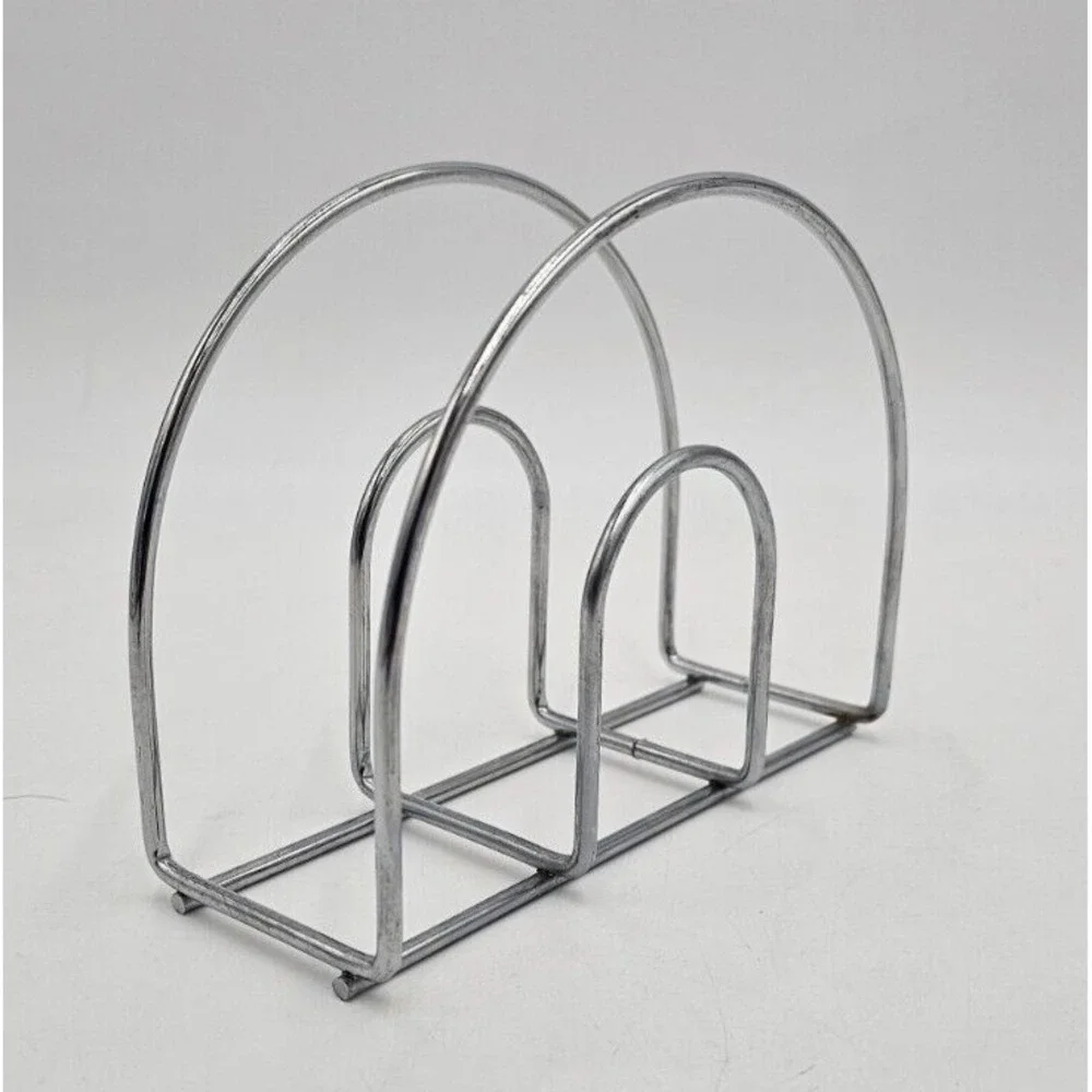Napkin Mail Letter Holder Chrome Wire Metal Table Picnic Freestanding Organizer